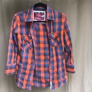 Colorful flannel perfect for black outfit
